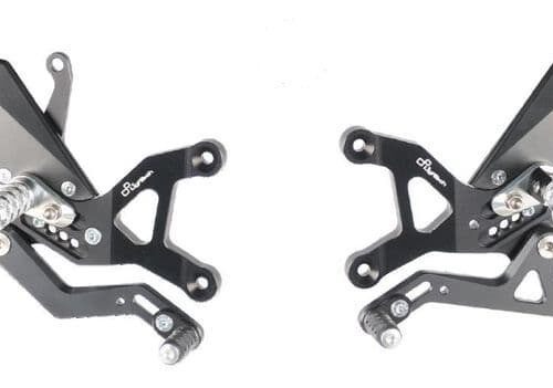 Lightech Kawaski ZX6R (19-20) Adjustable Rear Sets with fixed foot pegs, Standard Shifting