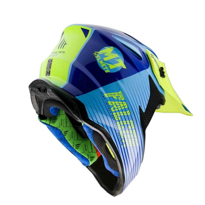 MT Helmets Falcon System C3 Gloss Fluro Yellow - Image 3