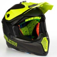 MT Helmets Falcon System D3 Matt Fluro Yellow - Image 3