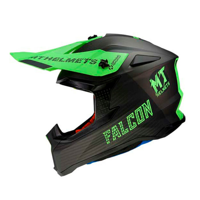 MT Helmets Falcon System D6 Matt Fluro Green - Image 2