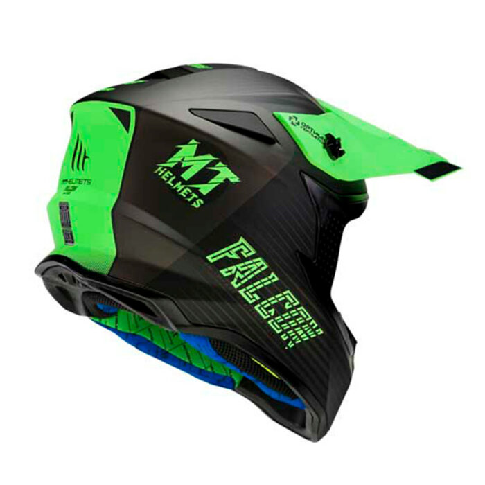 MT Helmets Falcon System D6 Matt Fluro Green - Image 3