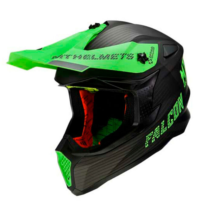 MT Helmets Falcon System D6 Matt Fluro Green