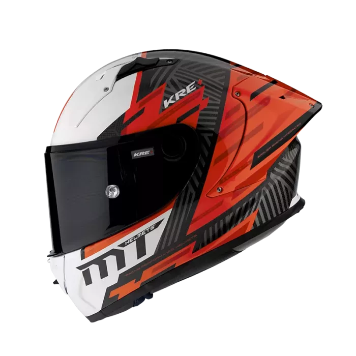 MT Helmets KRE+ CARBON BRUSH A5 GLOSS RED - Image 2