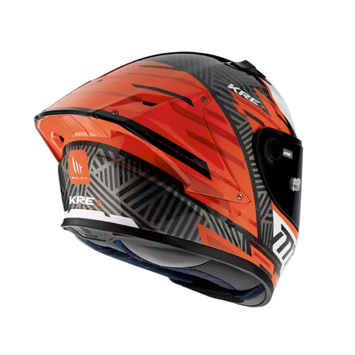 MT Helmets KRE+ CARBON BRUSH A5 GLOSS RED - Image 3